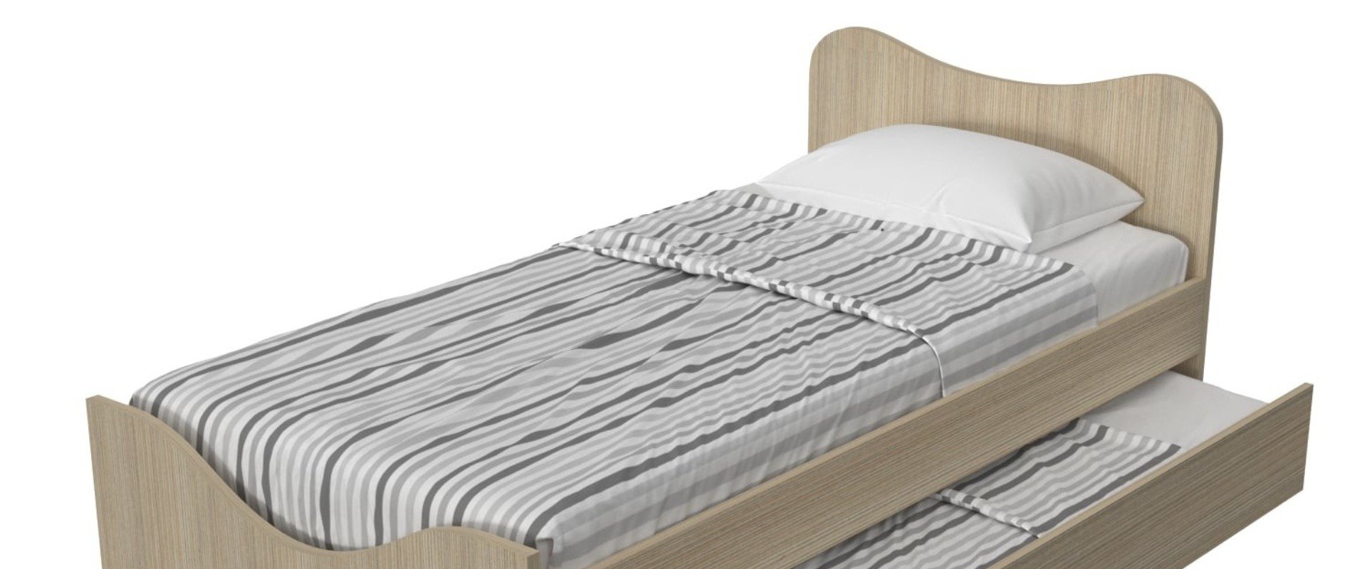 Κρεβάτι "Mood" χαμηλό ποδαρικό και μηχανισμό συρόμενου κρεβατιού