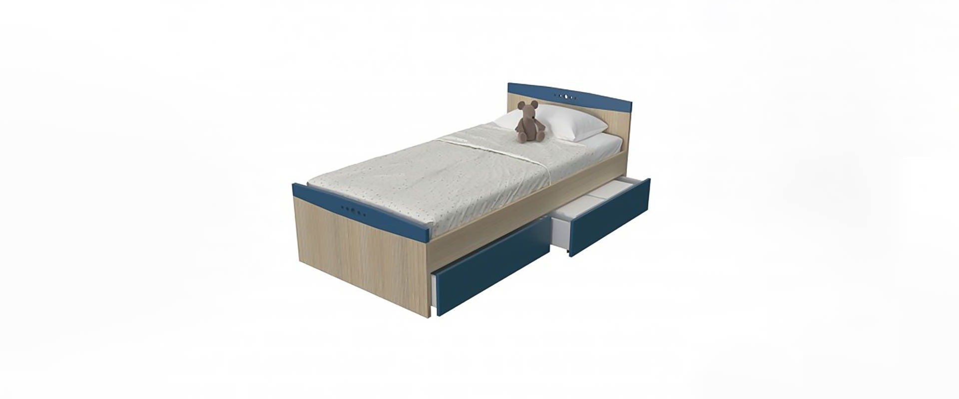 Κρεβάτι "Magic" με τροχήλατα συρτάρια αποθήκευσης