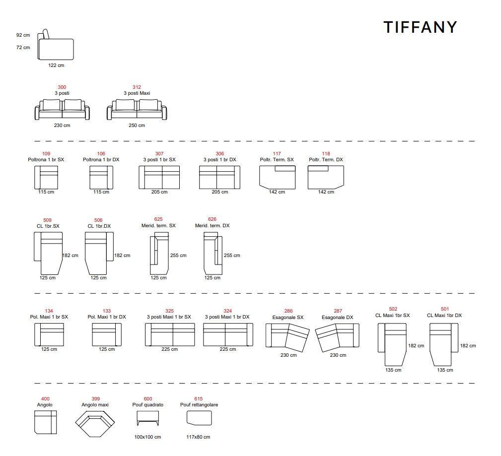 Καναπές Tiffany Ιταλίας  Καναπές Tiffany Ιταλίας