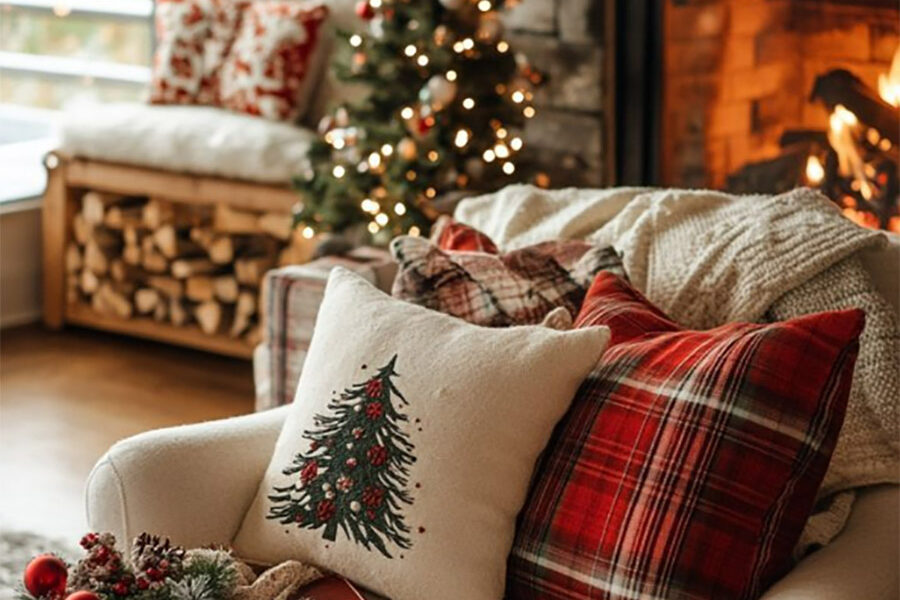 3 design moves για άμεση χριστουγεννιάτικη ατμόσφαιρα στο σαλόνι