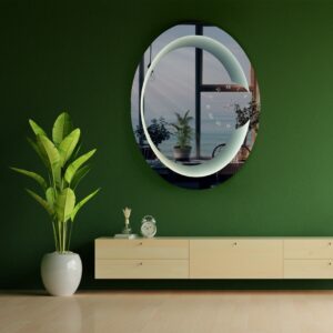 Καθρέφτης ρολόι Q10 led 